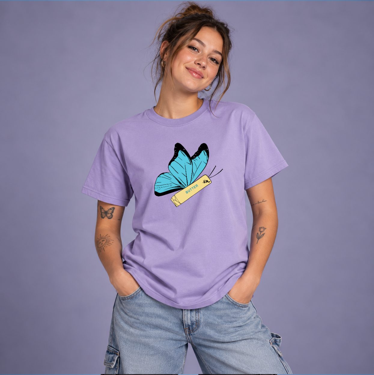 Butter Fly — Light Purple, worn by a model
