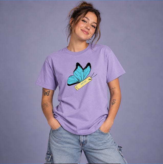 Butter Fly — Light Purple, worn by a model