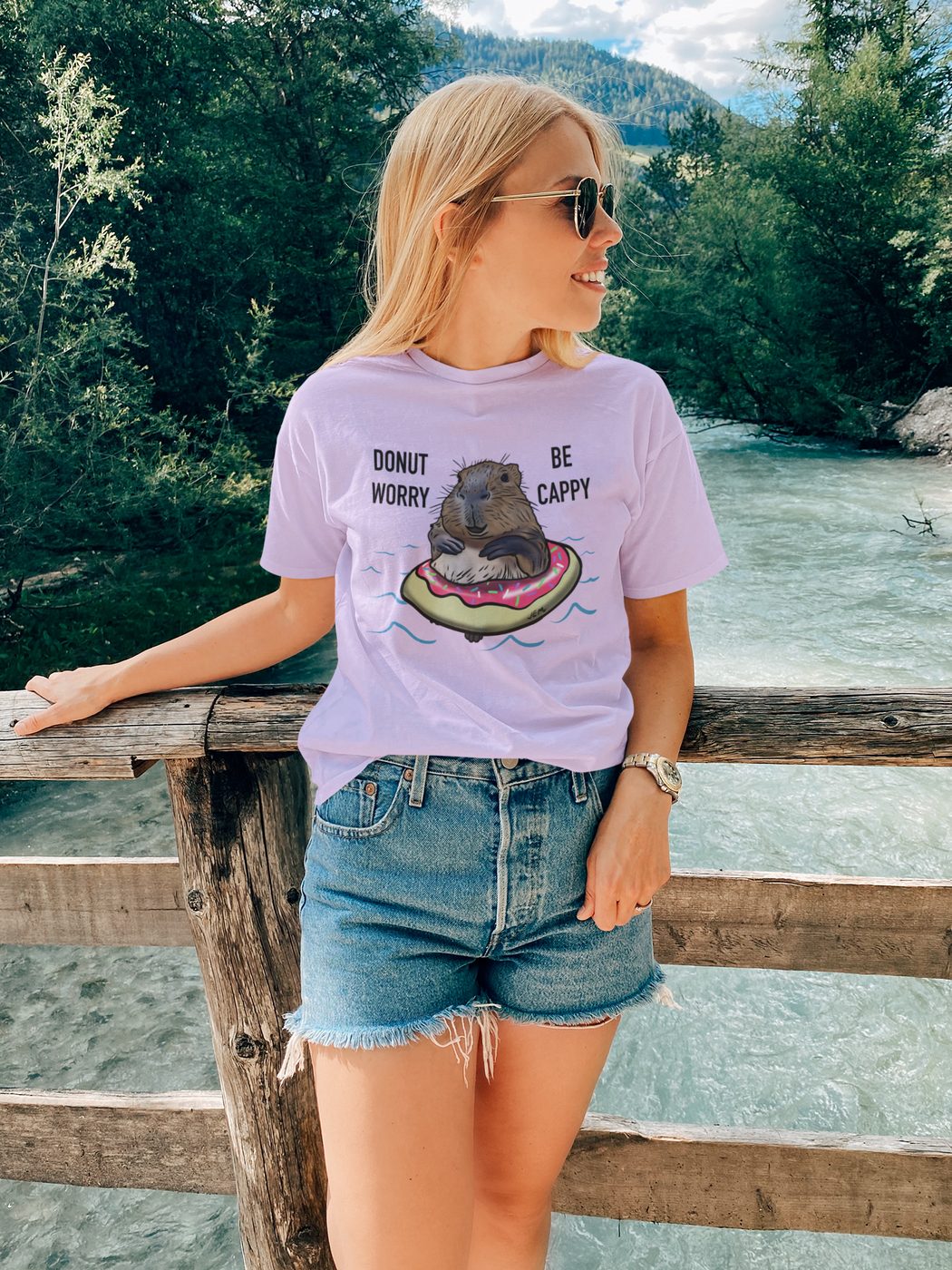 Capybara — Light Purple, worn by a model