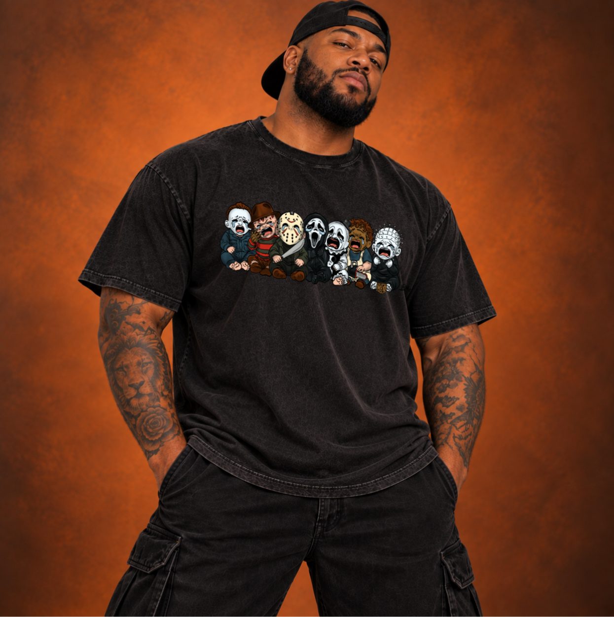 Crybabies — Vintage Black, worn by a model