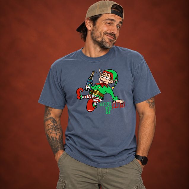 Elfed Up — Gray Blue, worn by a model