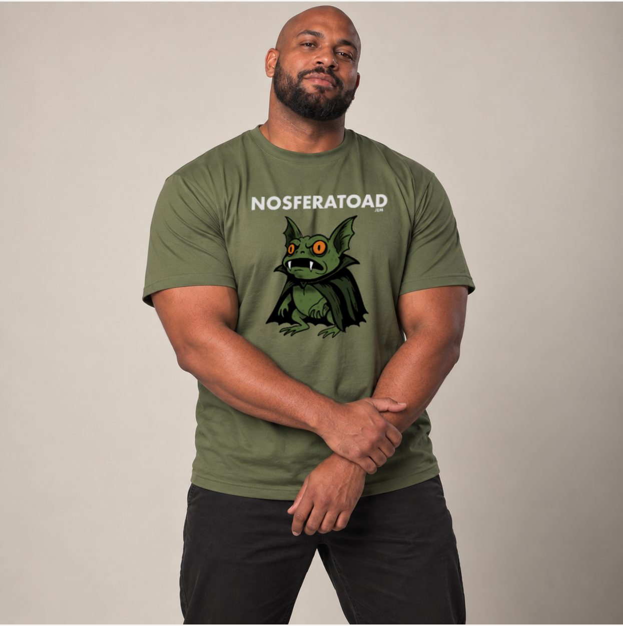 Nosferatoad — Military Green, worn by a model