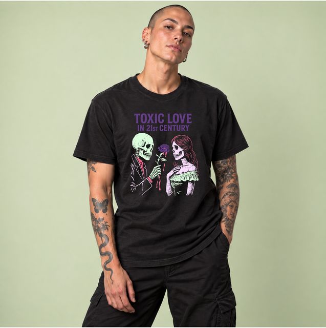 Toxic Love — Vintage Black, worn by a model