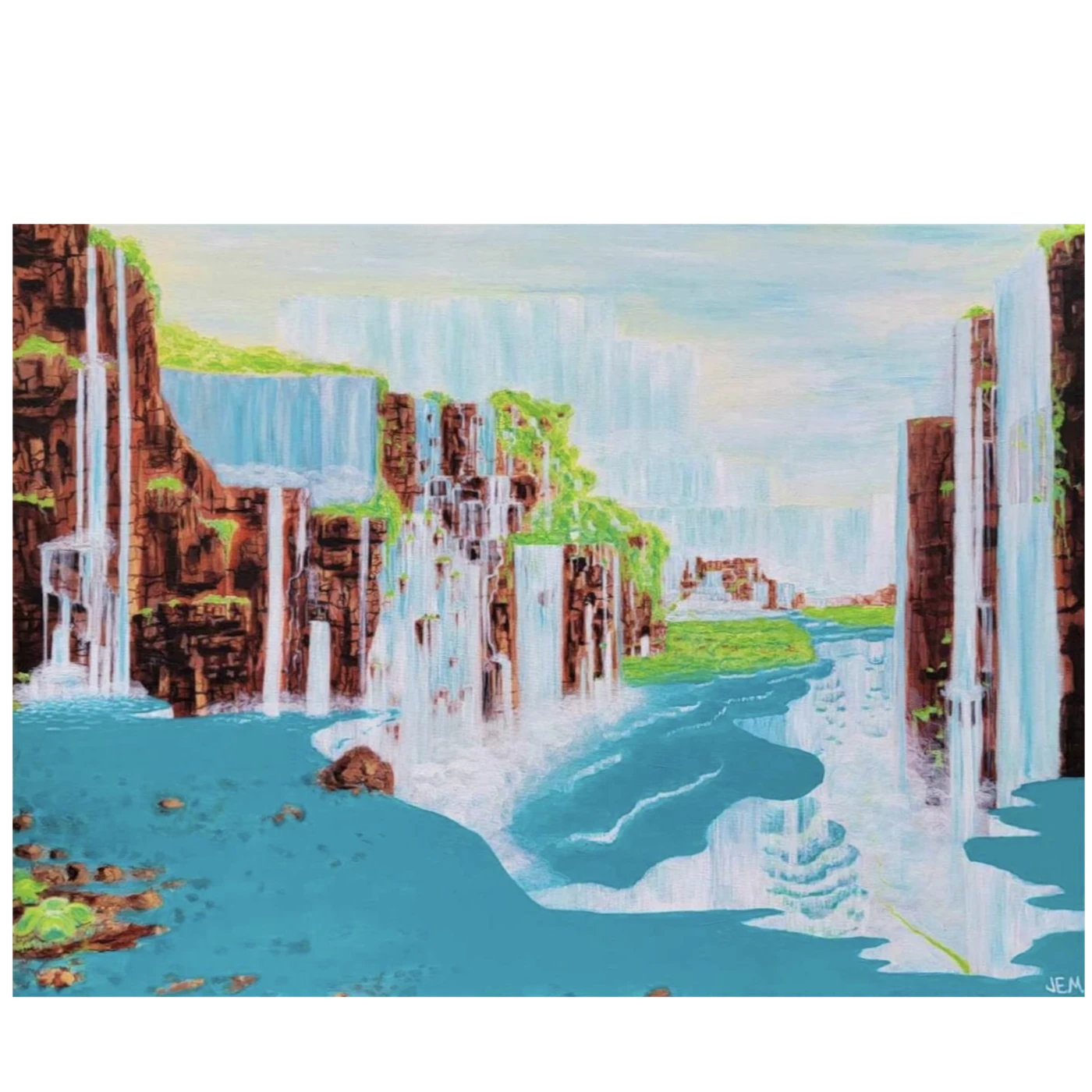 Endless Waterfalls, an original painting by JEM STUDIOS